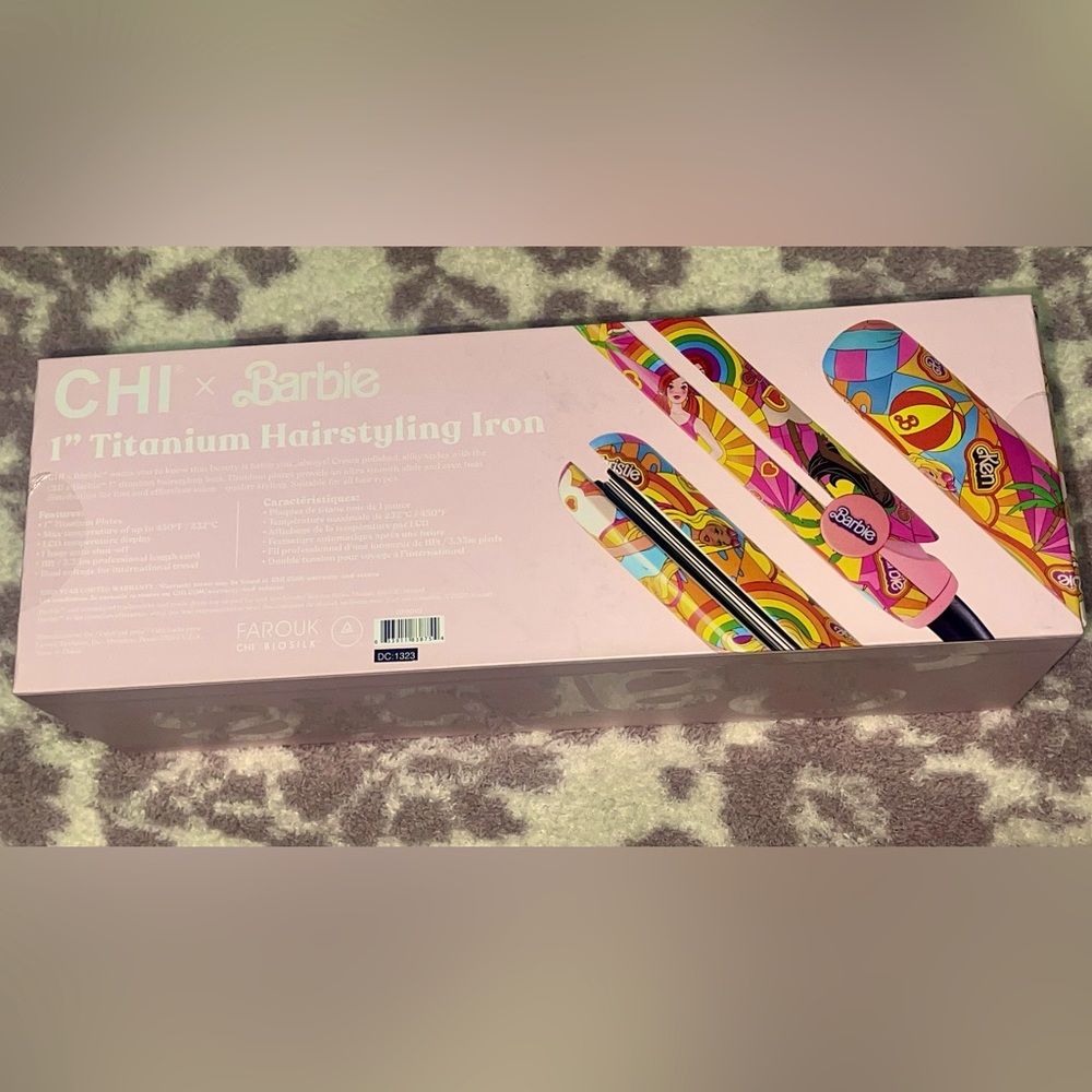 CHI x Barbie Malibu Barbie 50th Anniversary 1” Titanium Hairstyling Iron - Picture 3 of 5